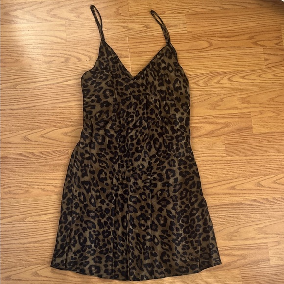Zara Brown Leopard Print Mini Dress - Picture 5 of 6